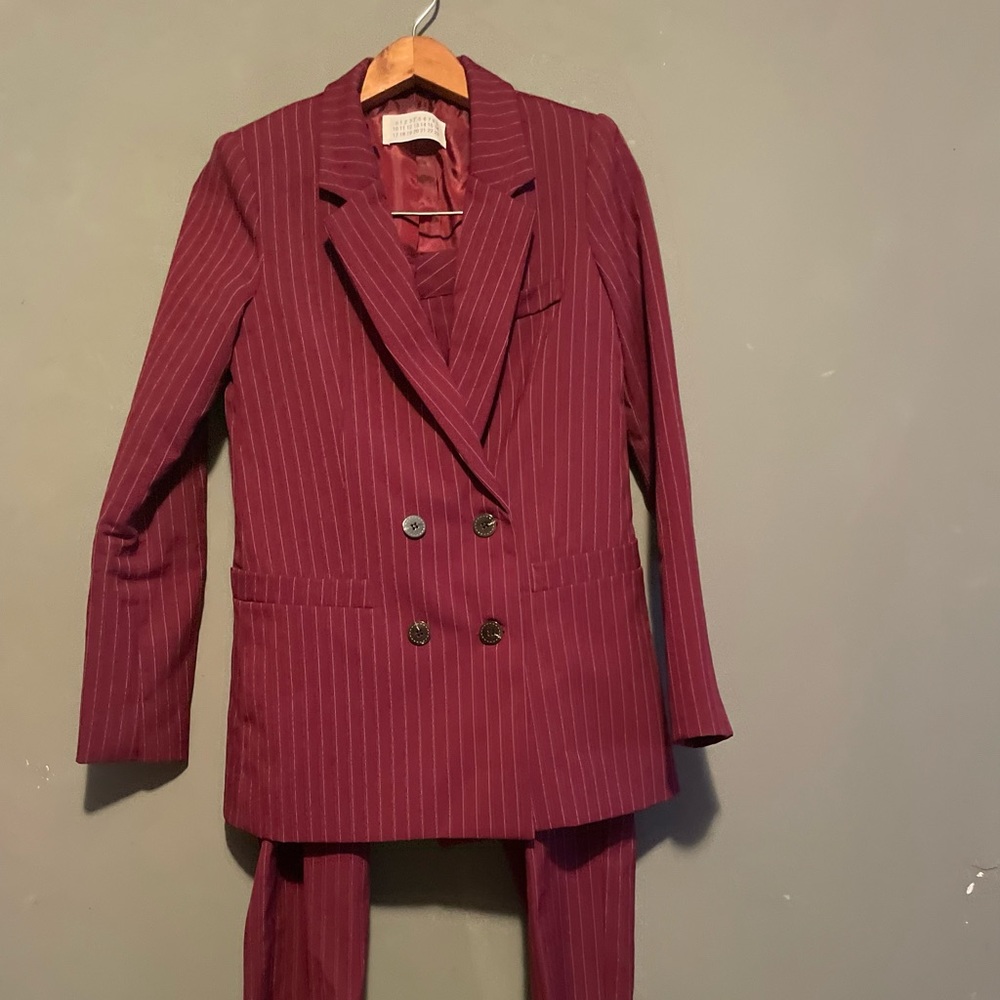 Women Pinstriped Suit